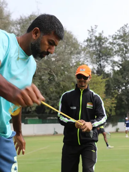 Working with tennis star Rohan Bopanna on a specific drill. My hands-on approach ensures that every movement is precise and contributes to the athlete's overall performance and injury resilience.