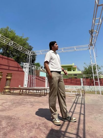 A member of our slam team looking contemplative before the BITS APOGEE show. Each poet brings their own focus and energy to the stage.