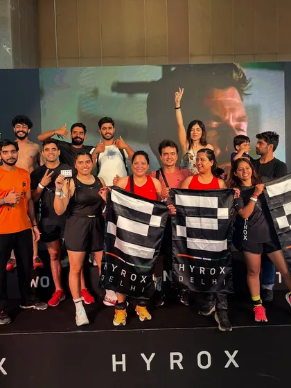 This is what it's all about. My AFC Squad at Hyrox Delhi, all smiles after crushing the race. We train as a team and we celebrate as a team. Seeing my athletes succeed is the biggest reward.