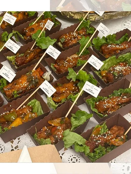 Savory and healthy Thai Basil Paneer served in individual lettuce wraps. These are a light, flavorful, and low carb option that is always a hit with guests.