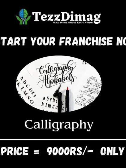 You can start your franchise journey with a single program. This graphic shows the accessible price point for our Calligraphy course franchise, allowing you to start small and grow.