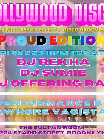 The initial announcement for Bollywood Disco: Proud Edition. Kicking off Pride month with a bang is a tradition, and I start building the hype early.