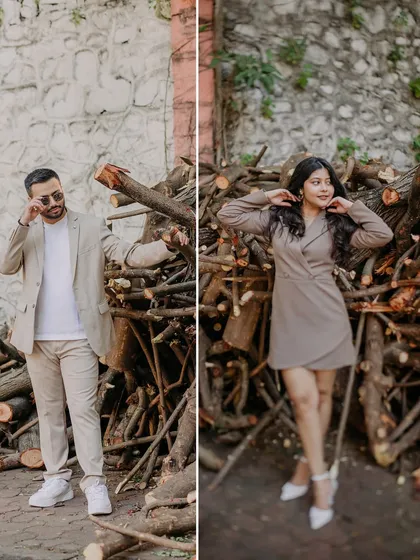 Individual portraits from a stylish urban shoot. We take time to capture both of you, highlighting your individual personalities before bringing you together for couple shots.