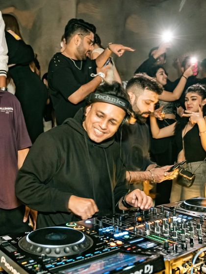 All smiles behind the console at Bastian. The energy of a Saturday night in Mumbai is unbeatable.