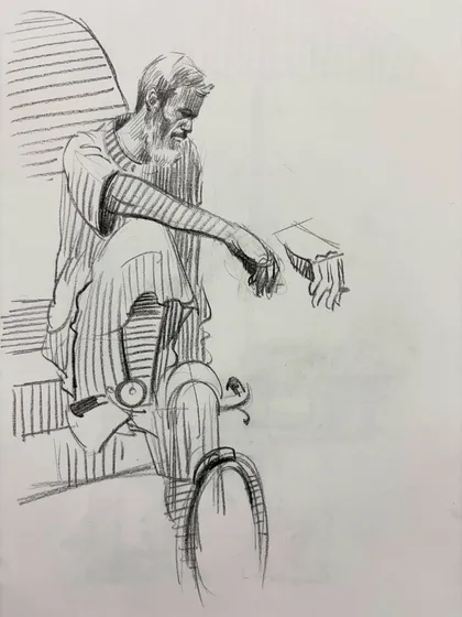 A collection of my figure drawing demonstrations from online classes and practice sessions. Each sketch is an opportunity to study the human form, capturing different poses, gestures, and scenes from daily life.