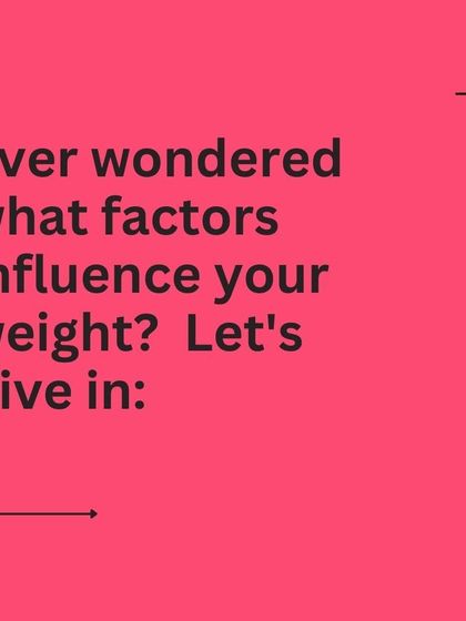A title card for our series on the factors that influence weight.
