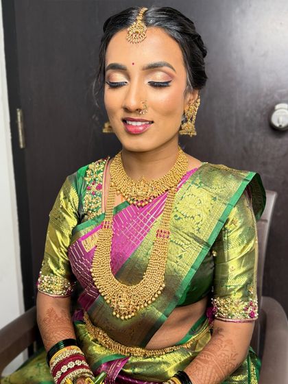Sneha Kiran - Bridal & Event Makeup Artistry Traditional South Indian Muhurtham Brides photo 13