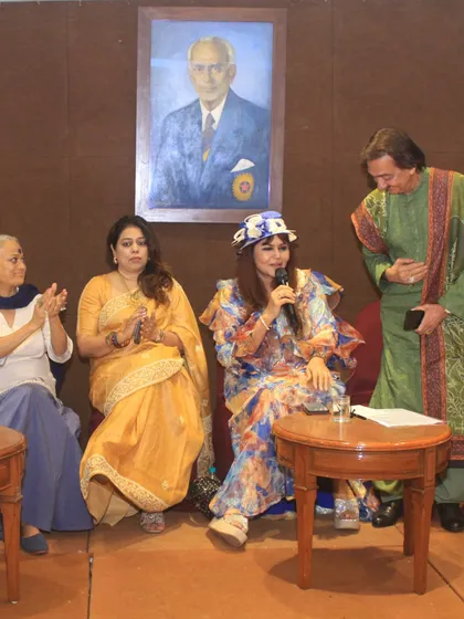 Listening intently as fellow panelists share their experiences during the Heeramandi discussion. The entire event was a masterclass in storytelling and cinematic art.