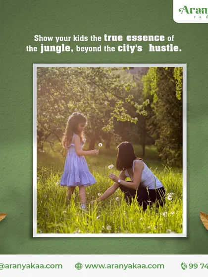 Show your kids the true essence of the jungle, beyond the city's hustle. Let them experience nature firsthand in a safe and beautiful environment.