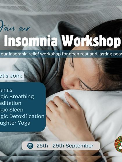 For those struggling with sleepless nights, our Insomnia Workshop offers a natural path to deep rest. We cover everything from gentle Asanas and yogic breathing to Yogic Sleep (Yoga Nidra).