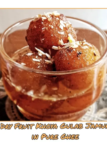 No meal is complete without something sweet. My Dry Fruit Khoya Gulab Jamun, fried in pure ghee and soaked in syrup, is a rich and decadent treat for any occasion.