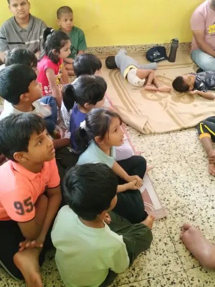 A moment of quiet observation and connection. These experiences help our children develop empathy and understanding.