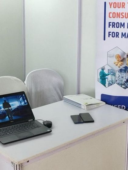 Our booth at the Global Bio India 2024 roadshow, held at the Bangalore Bioinnovation Centre. We actively participate in events to connect with innovators and drive the future of biotech.