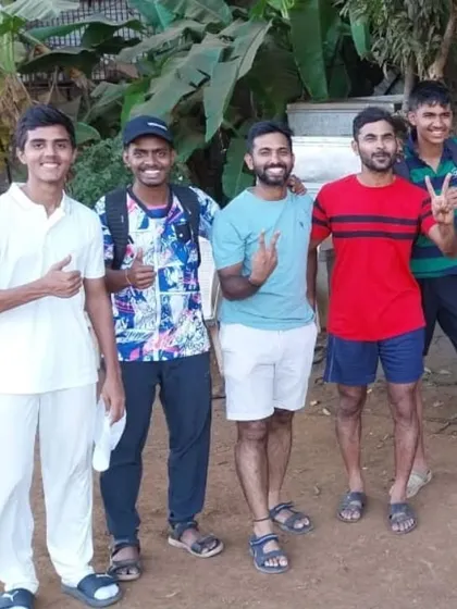 Celebrating a captain's victory. Our players and coaches celebrating a nail-biting 8-run win in the MCA Maidan Club 45-overs Shield.