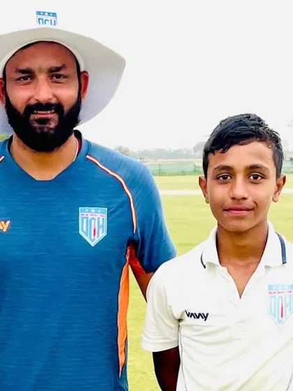 With the exceptionally talented Noor Mohammad after he scored an unbeaten 210 runs. A double century from a future star.