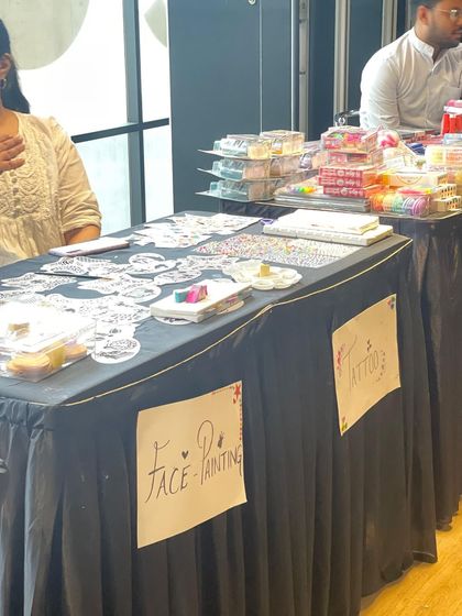 Our face painting and temporary tattoo station is always a huge hit. It's a simple way to add a little extra sparkle and fun to their day at the event.