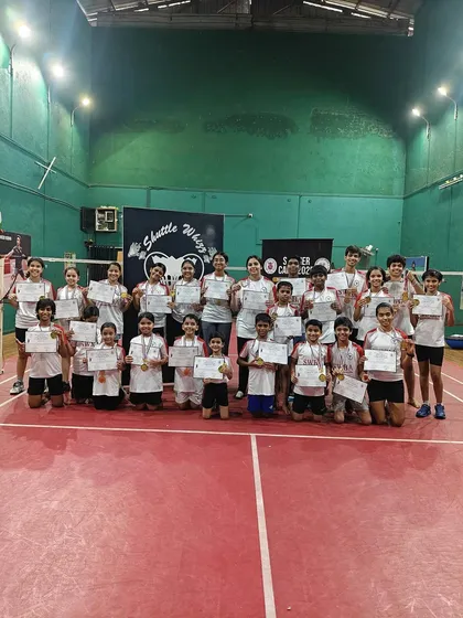 The future of Shuttle Whizz. Our students at the Santacruz East branch, celebrating their progress and love for badminton together.