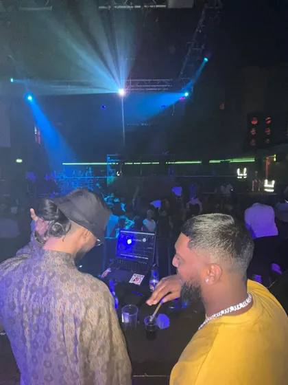 A behind-the-scenes look from the DJ booth at a club night. This is my office, and I love every minute of it.