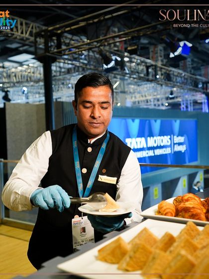 A member of our service team at the Tata Motors commercial vehicles section of the Bharat Mobility Expo. We cater to a wide range of clients with consistent professionalism.