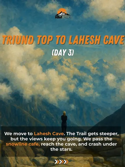 Day 3 of Moon Peak: We move to Lahesh Cave. The trail gets steeper, but the views keep you going.