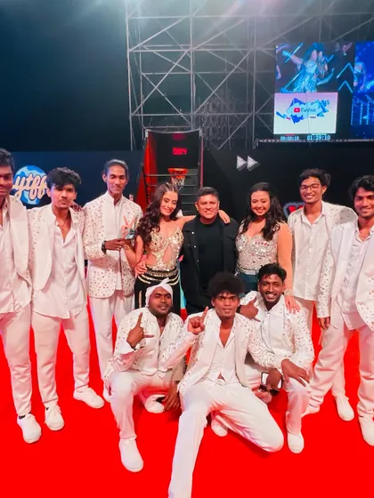 The energy at YouTube FanFest is electric, and we were thrilled to direct the choreography for the sixth time. This shot captures our team with the incredible performers on the red carpet, showcasing our experience with large scale live events.