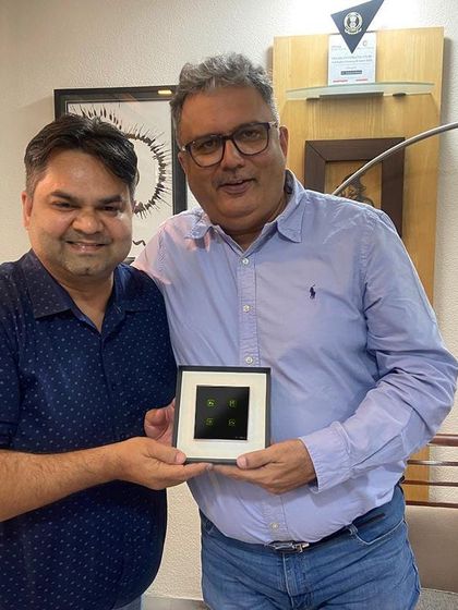 Smart technology for smart designs. It was a pleasure sharing our WiFi Keypads with Architect Ashutosh Handa, one of the creative minds redefining modern architecture in Chandigarh.