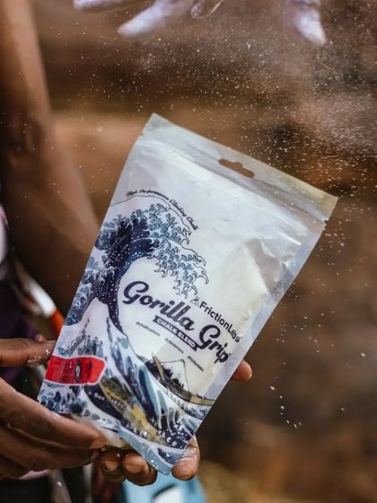 We're proud to partner with organizations that help us acquire gear like this Gorilla Grip chalk. These partnerships help us grow our inventory and serve more women.