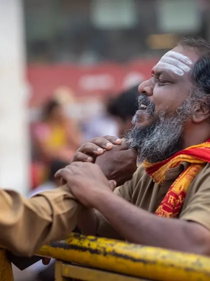 A moment of pure devotion captured during our walk around Arunachala. This man's expression of faith is a powerful reminder of what drives so many to undertake these sacred journeys. It is a connection that transcends words.