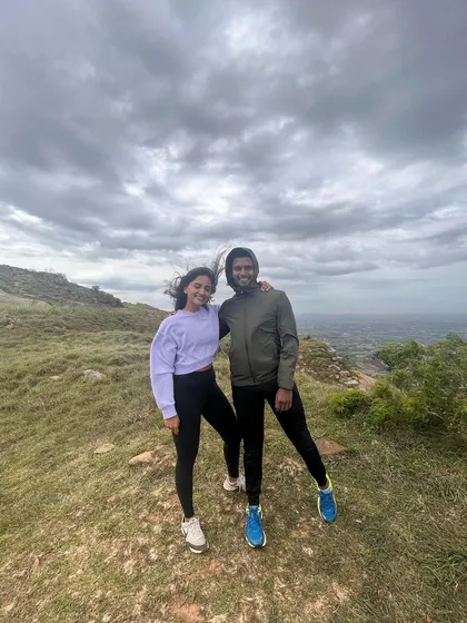 That's us, Meg and Raghu, your crew leaders. We started these treks to get away from the usual and build a community. We're always there to make sure everyone has a great time.