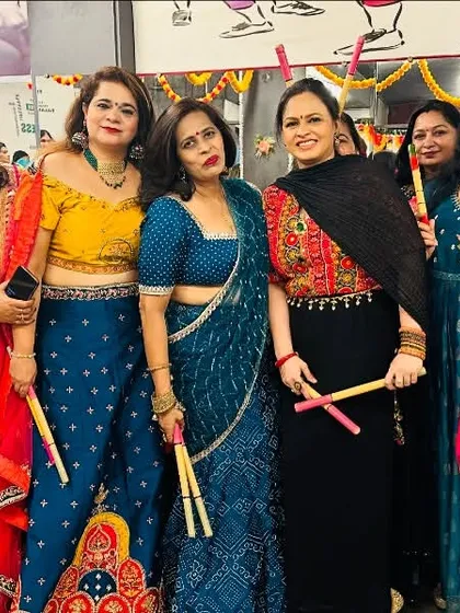 More beautiful moments from our dandiya celebration. It's a joy to see everyone enjoying the festival together.