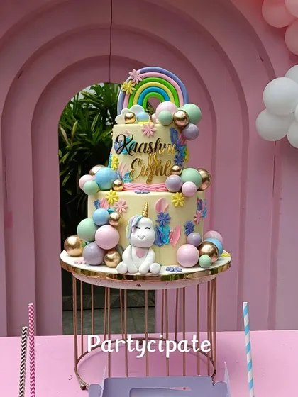The beautiful multi-tiered unicorn cake was the star of the dessert table. The details and colors were perfectly matched to the party's theme.