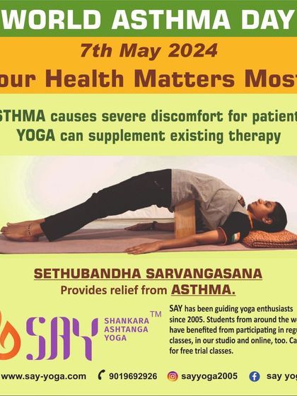 On World Asthma Day, we highlight how yoga can supplement existing therapy. Poses like Setubandha Sarvangasana, which opens the chest, can provide relief and improve respiratory function for those with asthma.