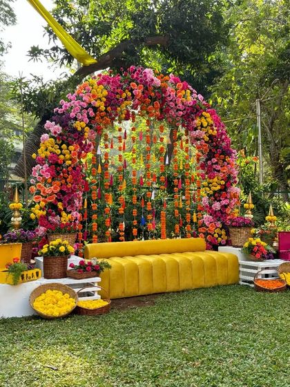 Vibrant Haldi & Mehendi Functions photo 83