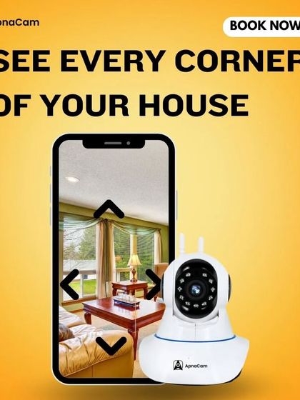 See every corner of your house with our indoor camera. The app allows you to pan and tilt the view, ensuring no blind spots.