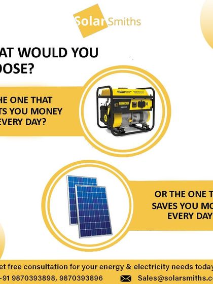 Would you choose a generator that costs you money every day, or a solar system that saves you money every day? Solar is the clear winner for long-term financial health.