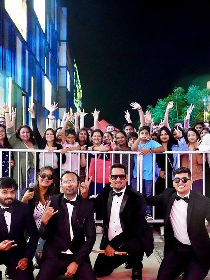 The whole band posing with our amazing audience at Forum South Bengaluru. We love these moments after a show, connecting with the people who share our love for music.