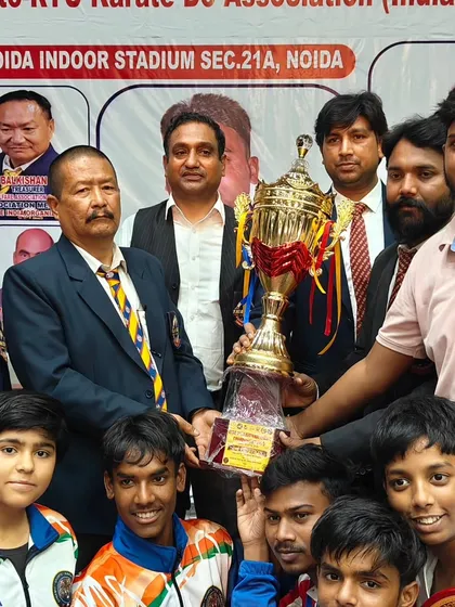 This is what teamwork and dedication look like. Our students from the Dynamic Sports Karate Academy celebrating a massive team win, bringing home the championship trophy.