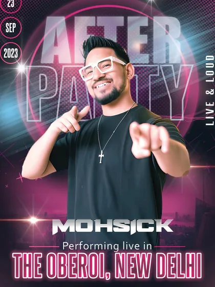 The poster for an afterparty I played at The Oberoi, New Delhi. Ready to bring the live and loud energy.