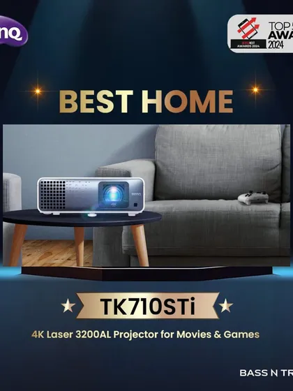 We proudly offer award-winning equipment like the BenQ TK710 STi, recognized as the Best Home Projector. It's our job to select the best performing gear for your budget and space.