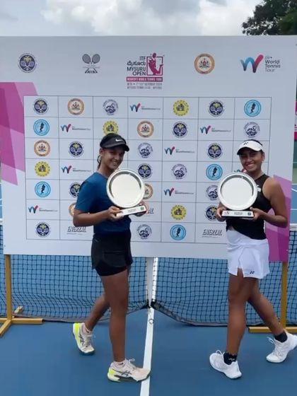 Our players Akanksha and Soha as finalists at the ITF 15k Women's Doubles in Mysuru. This achievement was part of a spectacular run of three back-to-back tournament finals.