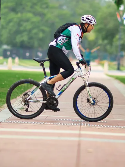 A dynamic shot of our captain riding. His form and technique are something we all aspire to.