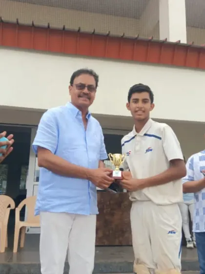 Recognizing individual excellence. Shrey Patil of our academy receiving the Man of the Match award in a tournament.