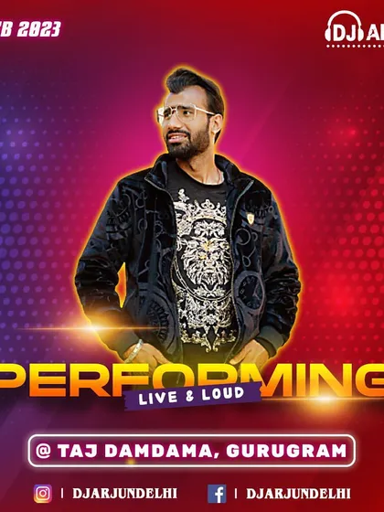 A poster from a live and loud performance at Taj Damdama in Gurugram. Playing at prestigious hotel properties like the Taj is a regular part of my work, catering to an upscale clientele.