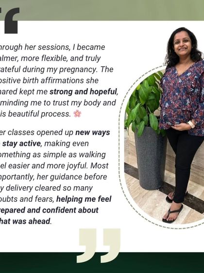 "Through her sessions, I became calmer, more flexible, and truly grateful." Melita's words on how our classes helped her feel prepared and confident for delivery are why I do what I do.