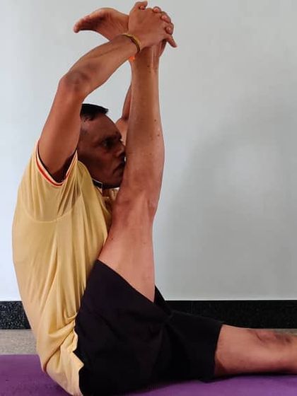 Krounchasana (Heron Pose). An intense seated hamstring stretch that also requires core strength to keep the torso upright.