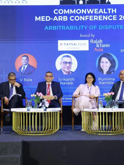 A view of the panel discussion on 'Arbitrability of Disputes' featuring our Senior Partner, Purnima Singh Kamble. We actively contribute to thought leadership in alternative dispute resolution.