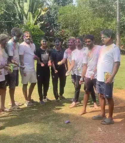 The fun continues. Our guests had a fantastic time celebrating Holi, creating colorful memories together.