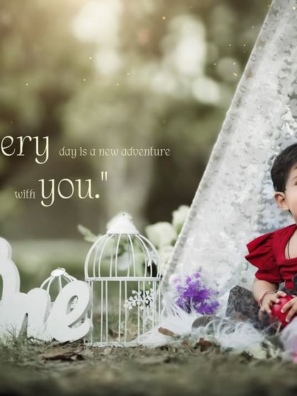 Every day is a new adventure. A beautiful outdoor first birthday portrait in our whimsical lace teepee setup.