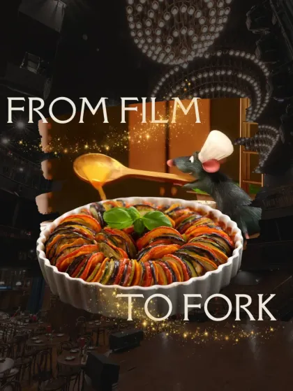 From film to fork, we bring animated dreams to delicious reality. For our Ratatouille screening, we crafted a menu that would make Gusteau proud, serving classic French dishes, including the namesake ratatouille, in sync with Remy's culinary adventure.
