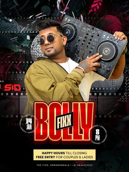 Another 'Bolly Fixx' flyer. I make sure every Tuesday night has the best Bollywood bangers to keep you dancing.